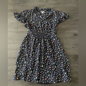 Rebecca Taylor Silk Vine Dress Size 8 Cinched Dainty Floral Spring Faire